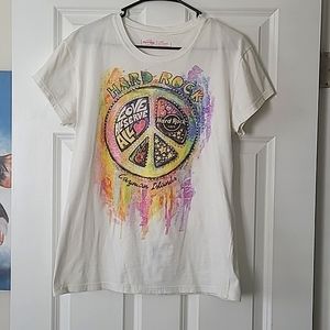 Hard Rock Cafe Limited Edition Peace Grand cayman Tee shirt womens